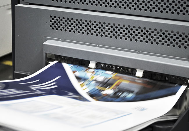 Digital printing machine during production - digital printing in Railway Terrace, AS
